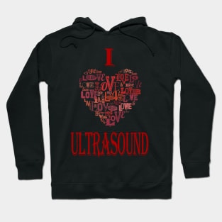 I Love Ultrasound Vintage Heart Hoodie